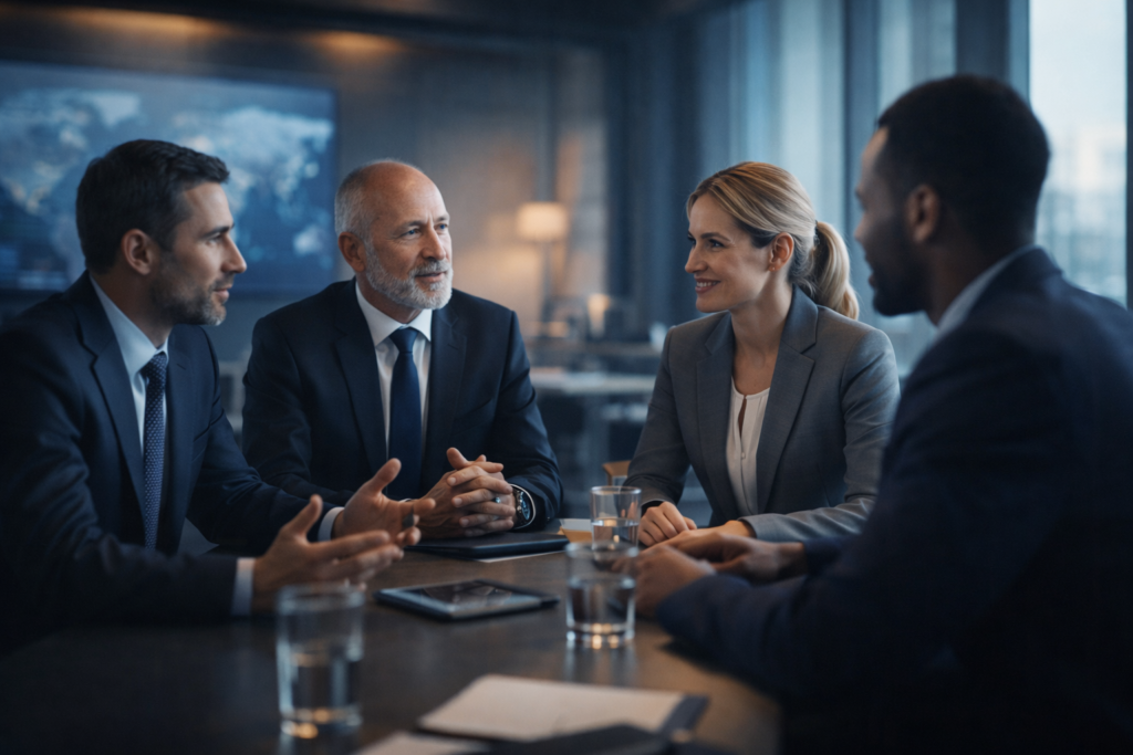 Public relations agency team working on brand communication