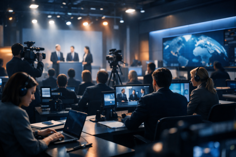 Public relations agency managing media coverage